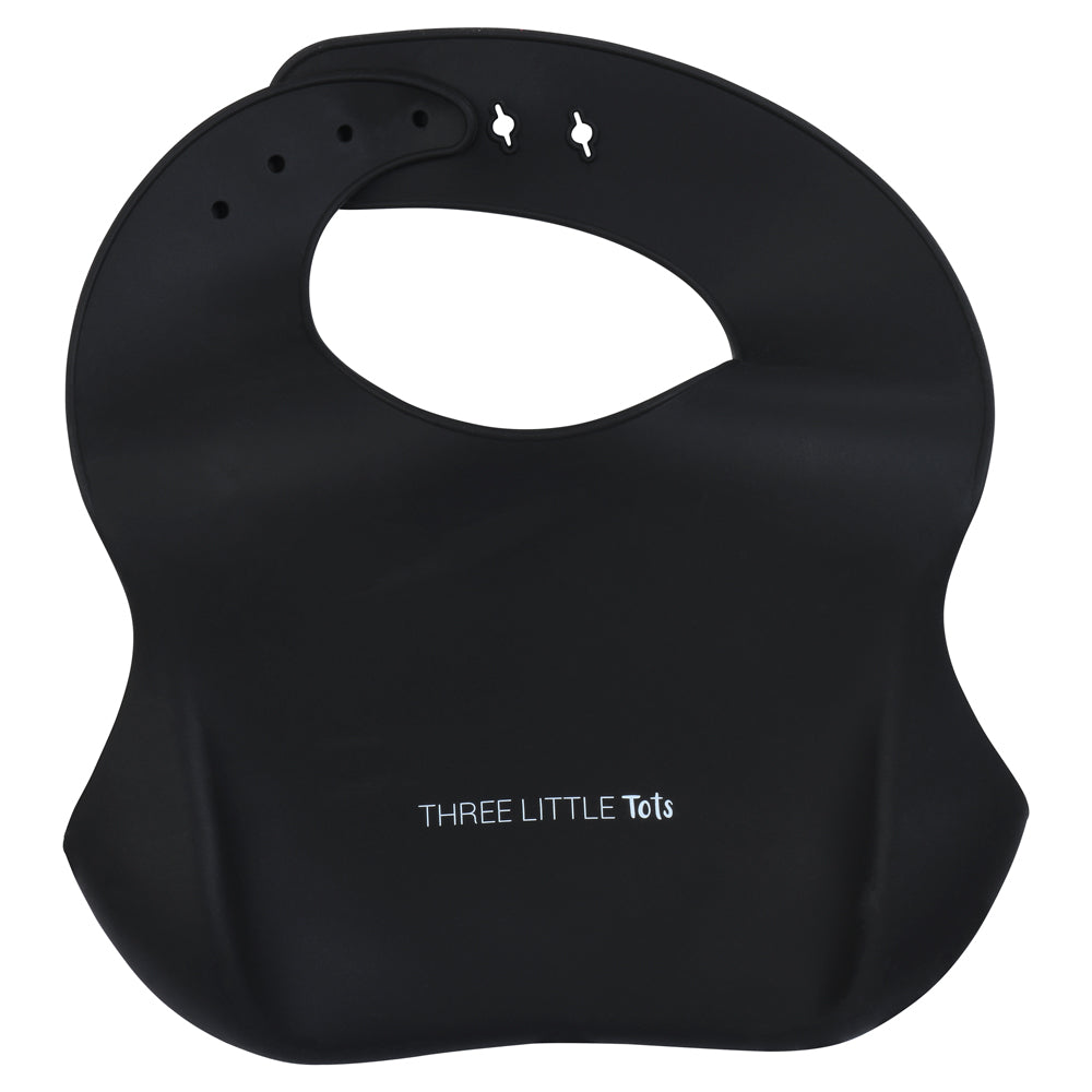 No more messy mealtimes – our Black Silicone Bib with Crumb Catcher is every busy parent's best friend.