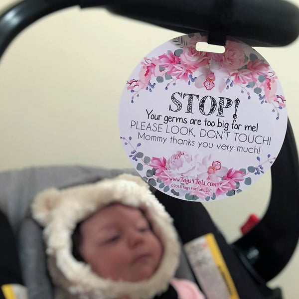 Three Little Tots Flower No Touching Baby Car Seat, fourth additional photo