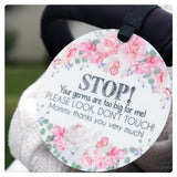Keep your baby safe from germs! Attach these tags to strollers, car seats, or cribs for peace of mind.