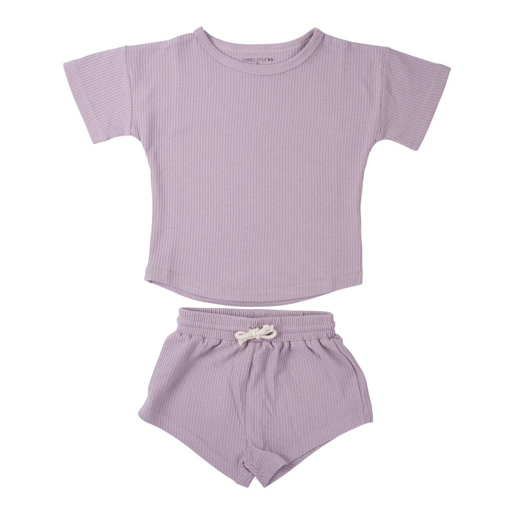 Three Little Tots Wild Orchid Waffle Set, alternate angle