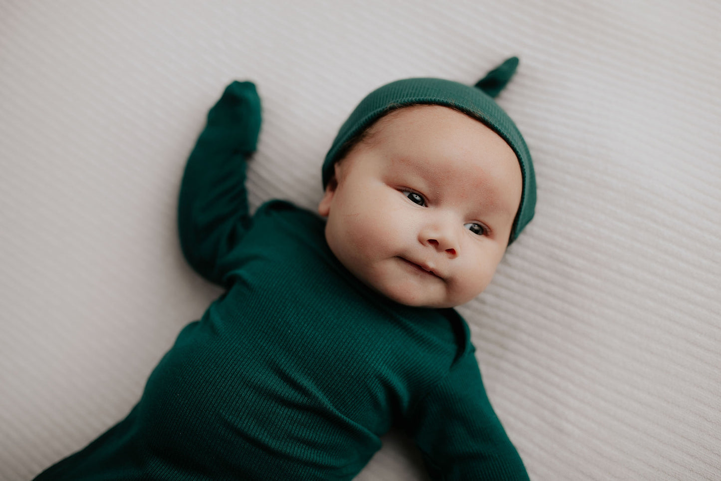 Ultra-soft baby gowns with tie bottoms for easy nighttime changes and pull-down tabs for effortless dressing. Perfect for a Christmas baby