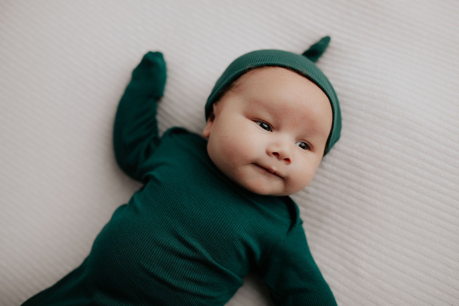 Ultra-soft baby gowns with tie bottoms for easy nighttime changes and pull-down tabs for effortless dressing. Perfect for a Christmas baby