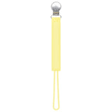 Versatile silicone pacifier clips keep pacifiers, teethers, and toys secure, clean, and within reach, ensuring peace of mind.