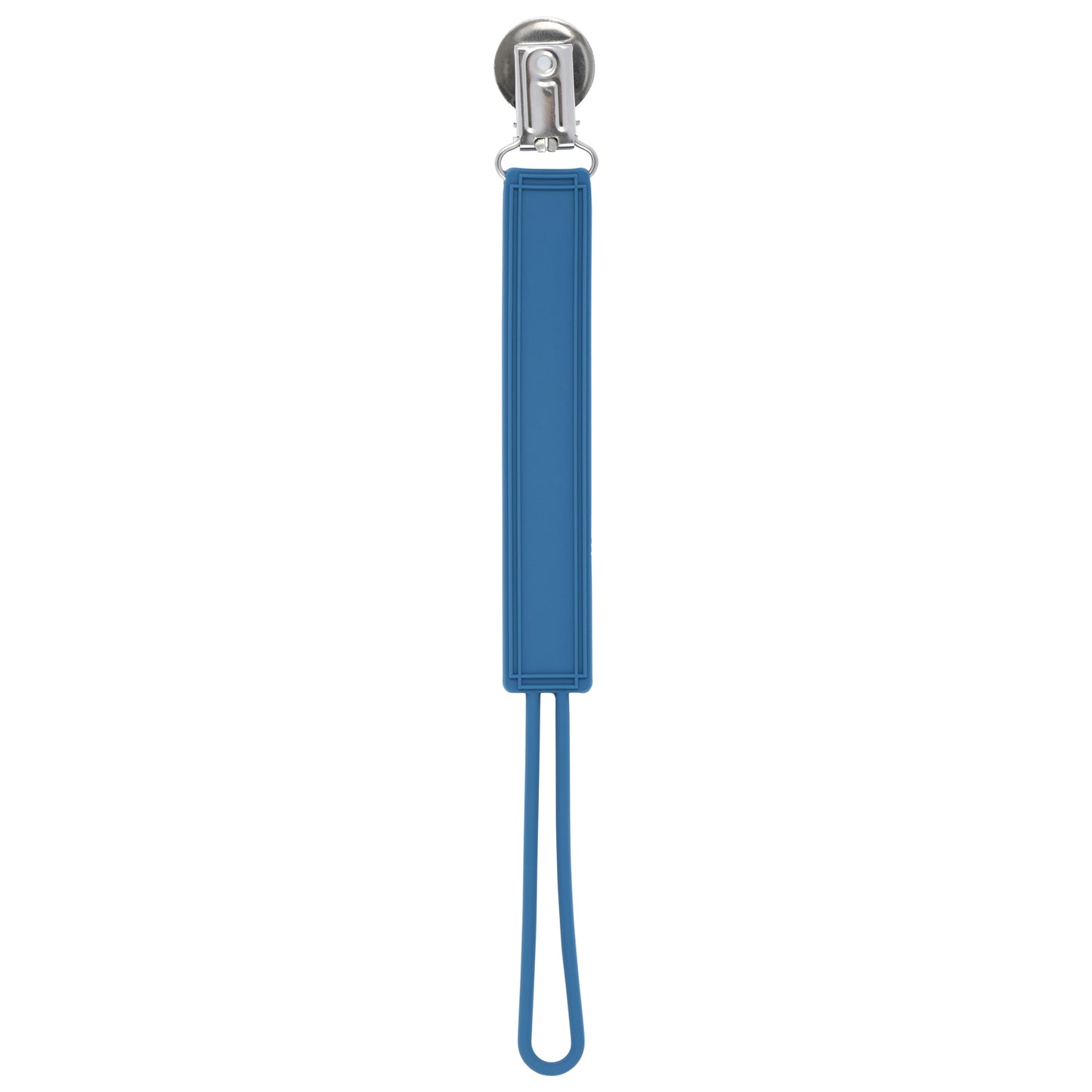 Durable 100% silicone pacifier clips with secure stainless steel clasp keep baby essentials off the ground and always accessible.