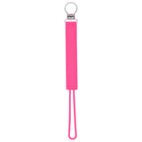 Durable 100% silicone pacifier clips with secure stainless steel clasp keep baby essentials off the ground and always accessible.