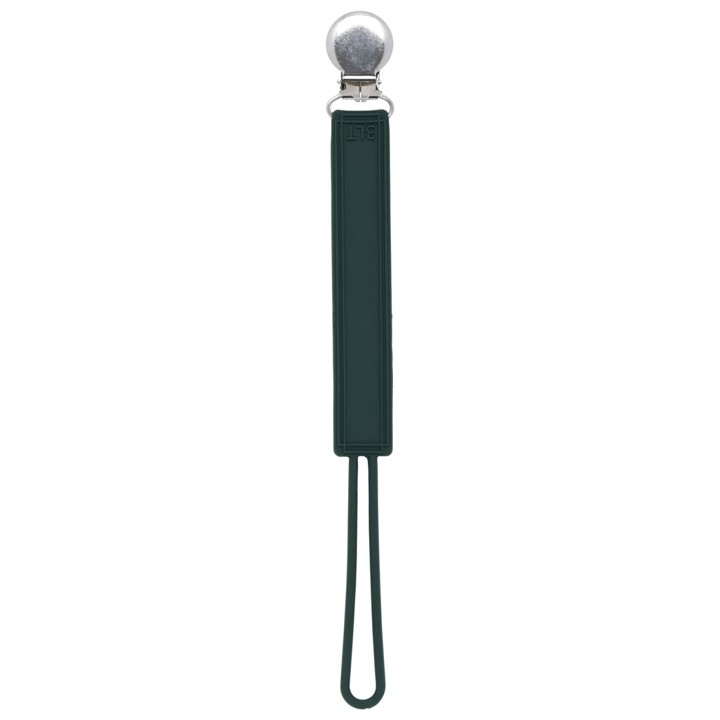 Classic Hunter Green Silicone Pacifier Clip