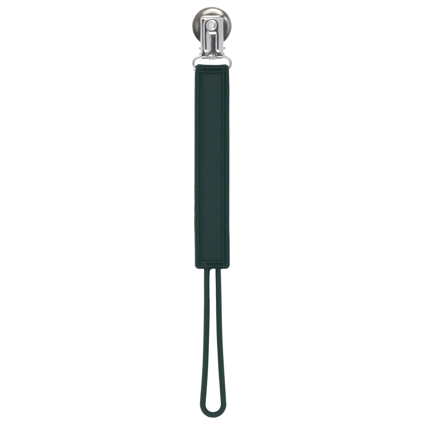 Durable 100% silicone pacifier clips with secure stainless steel clasp keep baby essentials off the ground and always accessible.