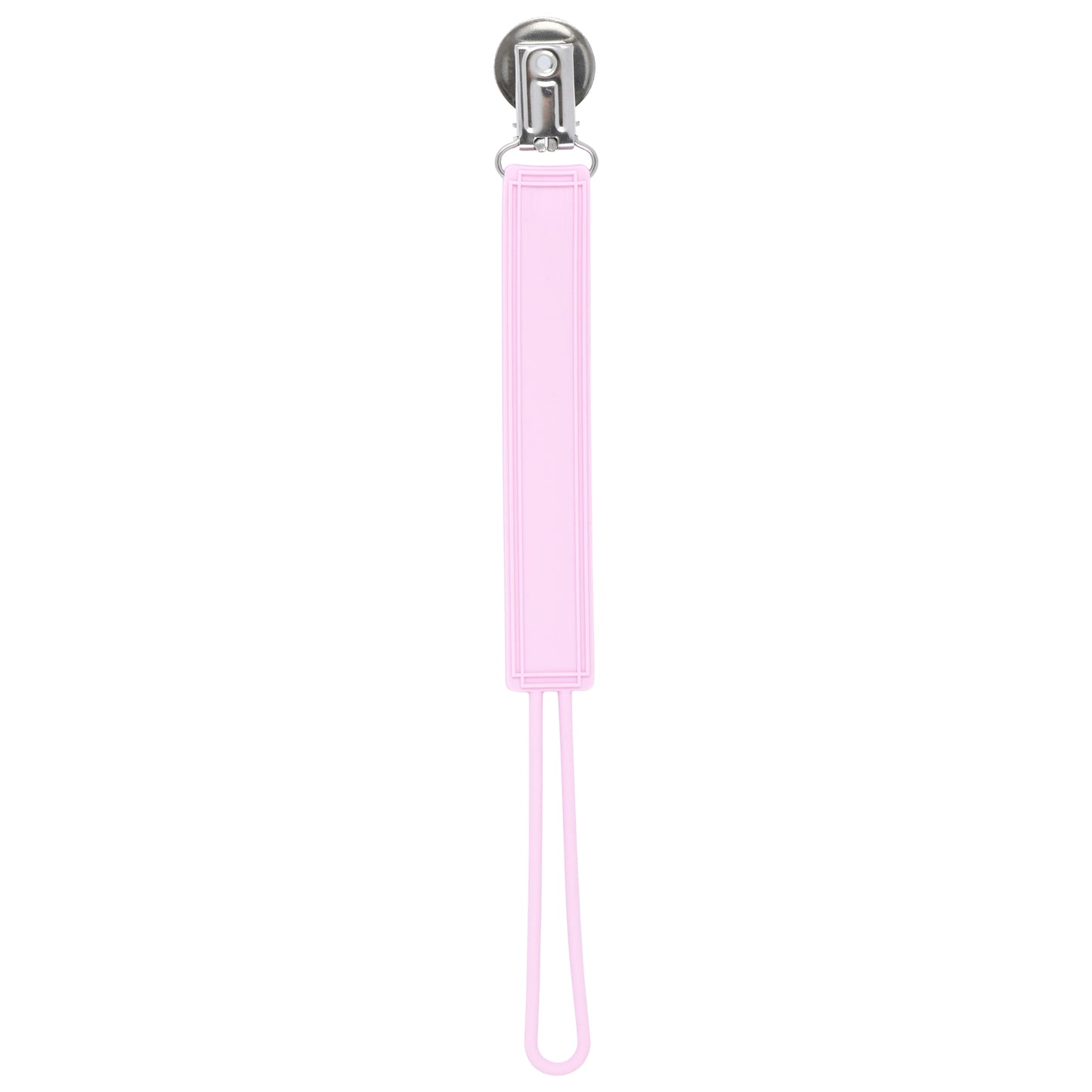 Versatile silicone pacifier clips keep pacifiers, teethers, and toys secure, clean, and within reach, ensuring peace of mind.