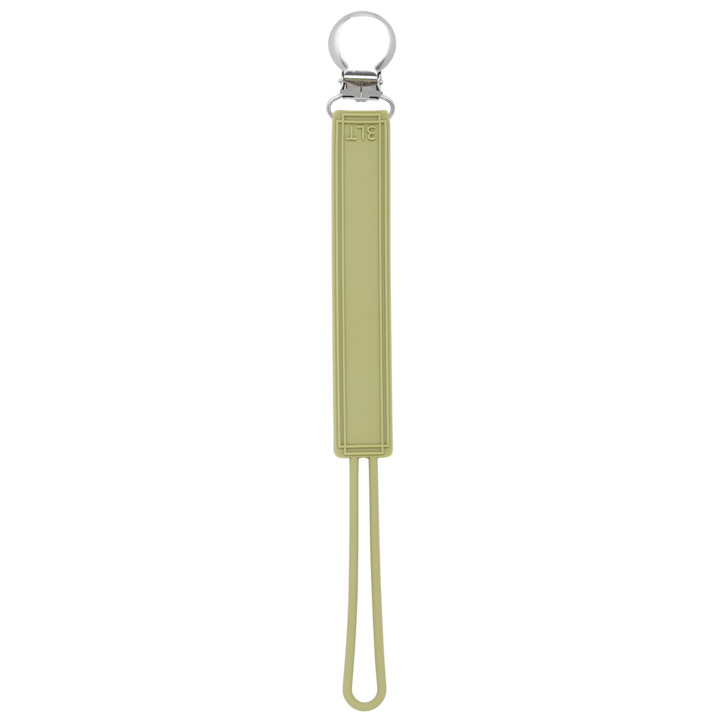 Classic Olive Silicone Pacifier Clip