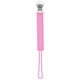 Versatile silicone pacifier clips keep pacifiers, teethers, and toys secure, clean, and within reach, ensuring peace of mind.