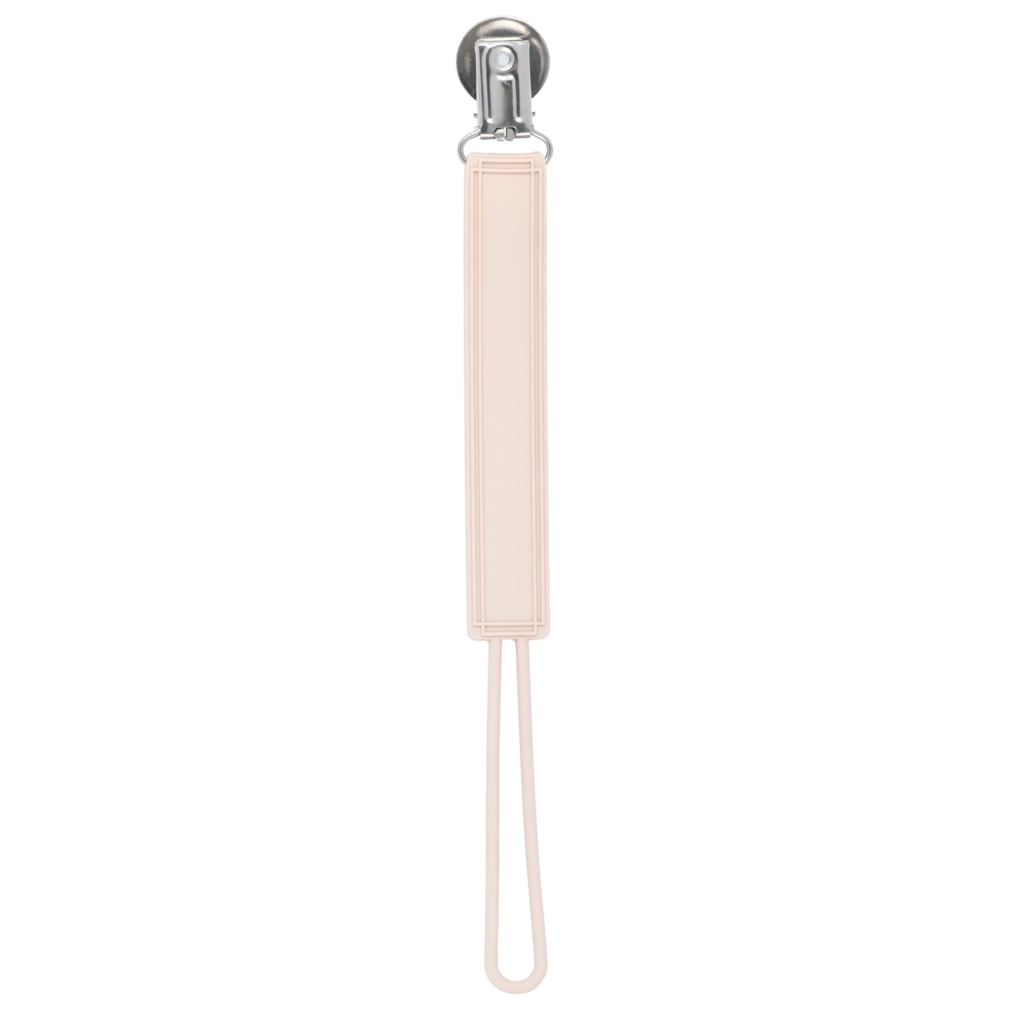 Versatile silicone pacifier clips keep pacifiers, teethers, and toys secure, clean, and within reach, ensuring peace of mind.