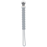 Three Little Tots All Silicone One Piece Gray Pacifier clip