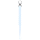 Three Little Tots All Silicone one piece design flexible blue pacifier clip 