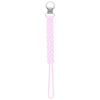 Three Little Tots Light Pink all silicone one piece pacifier clip. This paci clip is flexible and easy to clean.