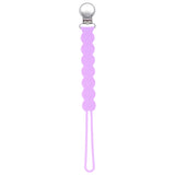 Waverly Lavender Purple All Silicone One Piece Pacifier Clip