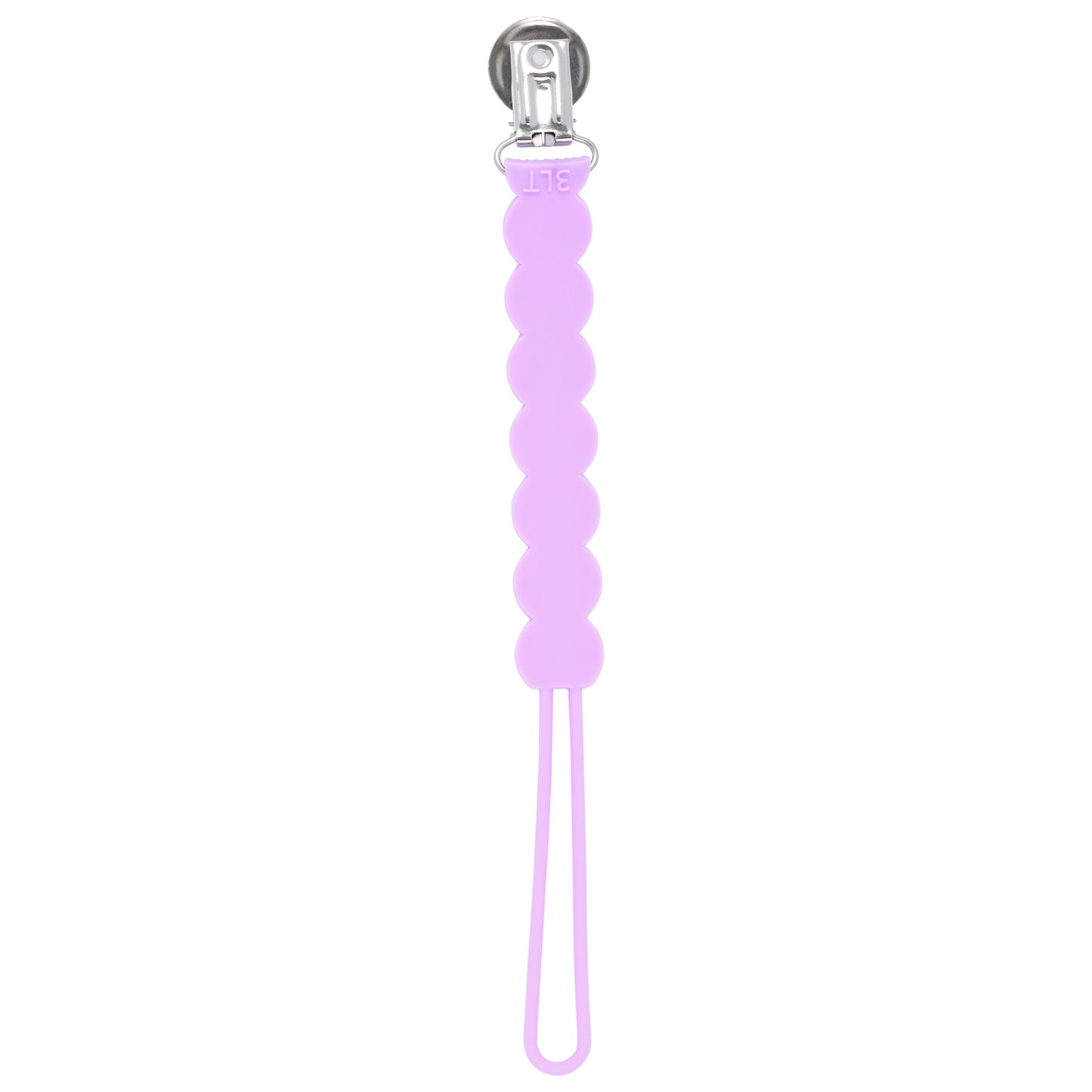 Waverly Lavender Purple All Silicone One Piece Pacifier Clip
