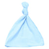 baby blue knotted hat
