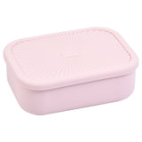 Ballet Pink Silicone Bento Box, perfect for kids and adults, keeps meals fresh and organized on-the-go.