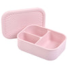 Ballet Pink Silicone Bento Box, perfect for kids and adults, keeps meals fresh and organized on-the-go.