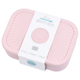 Ballet Pink Silicone Bento Box, perfect for kids and adults, keeps meals fresh and organized on-the-go.
