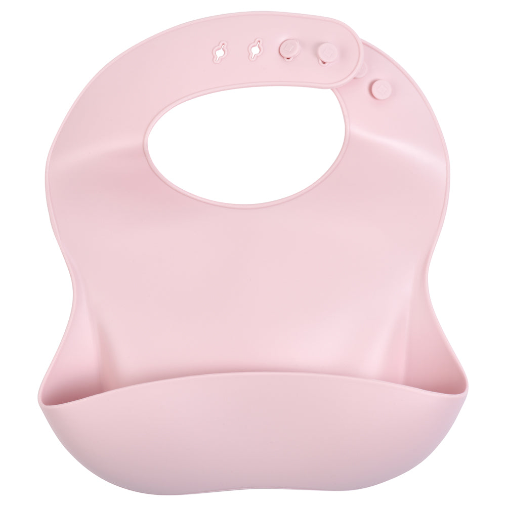 Ballet Pink Silicone Bibs by Three Little Tots keep your child stylish and clean with BPA-free silicone.
