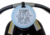 perfect baby shower gift no touching car seat signs that say don't touch the baby