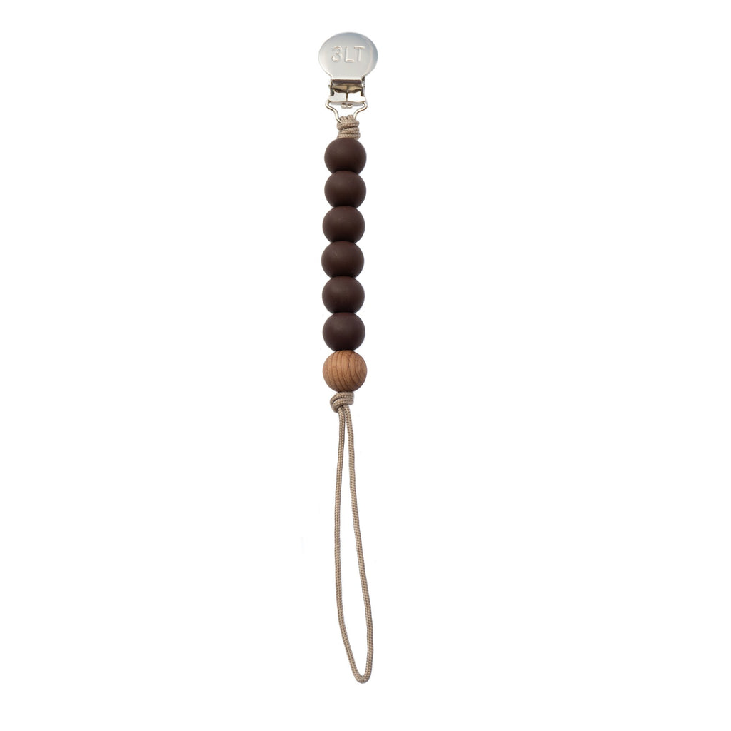 Chocolate Brown Paci Clip