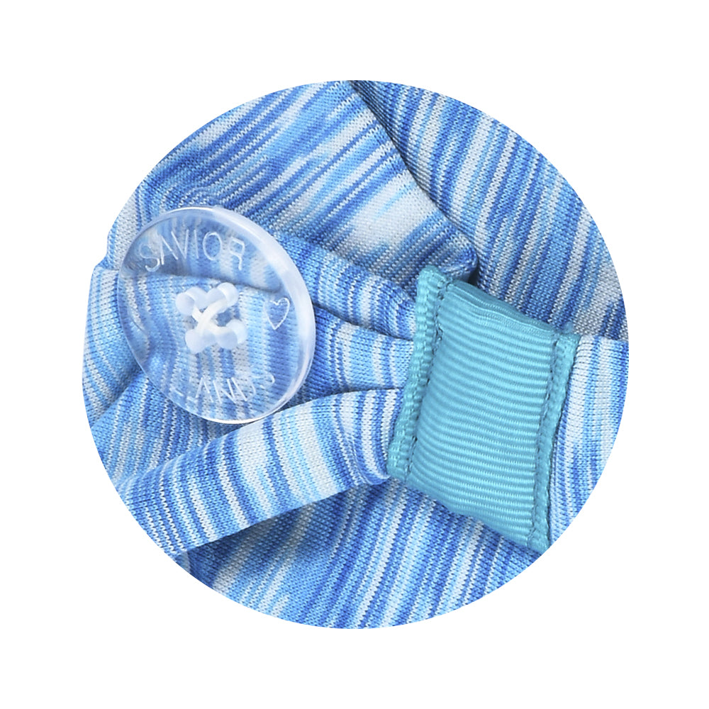 Comfortable headbands with mask-saving buttons for kids, perfect for long-term mask wearers like children with Leukemia.