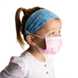 Comfortable headbands with mask-saving buttons for kids, perfect for long-term mask wearers like children with Leukemia.