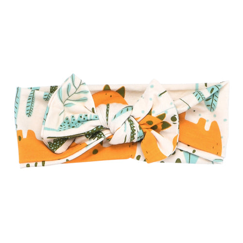 Dinosaur knotted headband bow