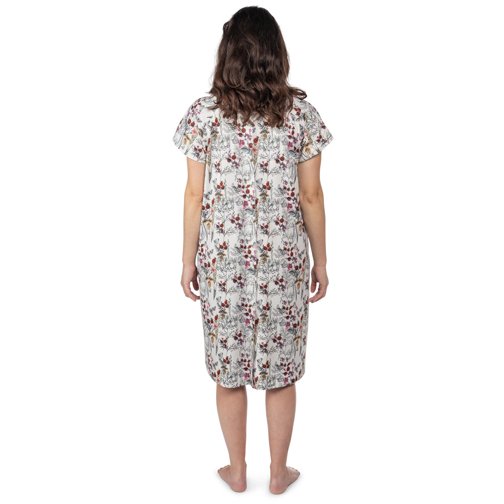 Three Little Tots Floral Mommy Labor and Delivery Nursing Hospital Gown, third additional photo