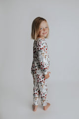 Soft, stretchy two-piece jammies for toddlers and big kids in matching prints and solids for sibling harmony.