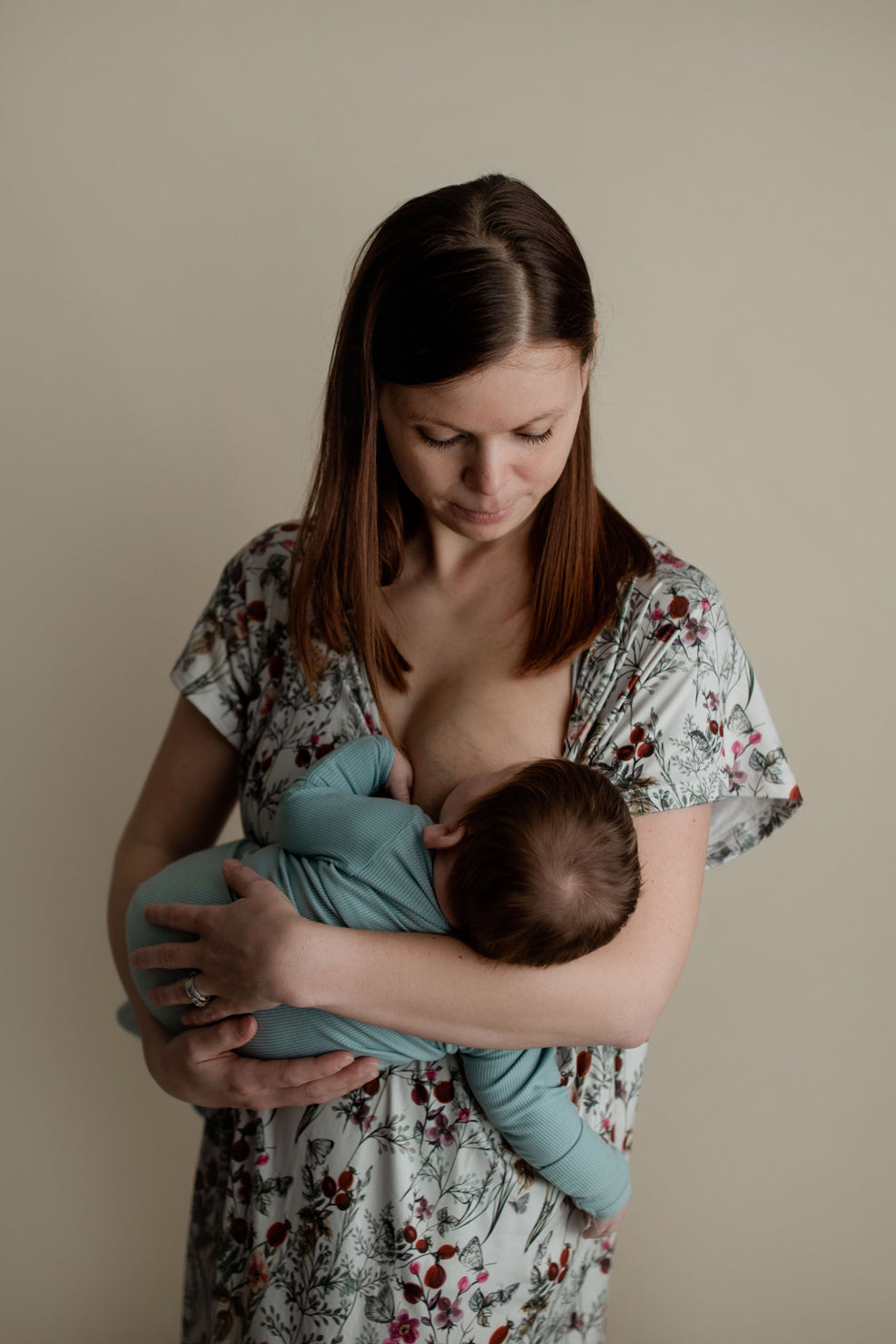 Floral Mommy Labor and Delivery Nursing Hospital Gown