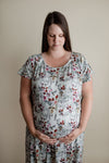 Floral Mommy Labor and Delivery Nursing Hospital Gown