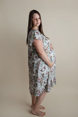 Floral Mommy Labor and Delivery Nursing Hospital Gown
