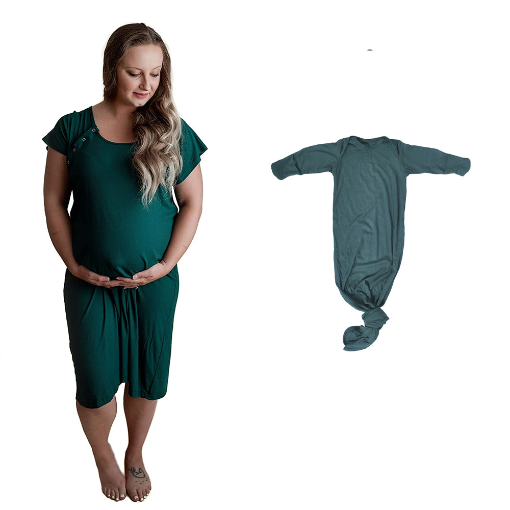 Mommy & Me - Ribbed Forest Green