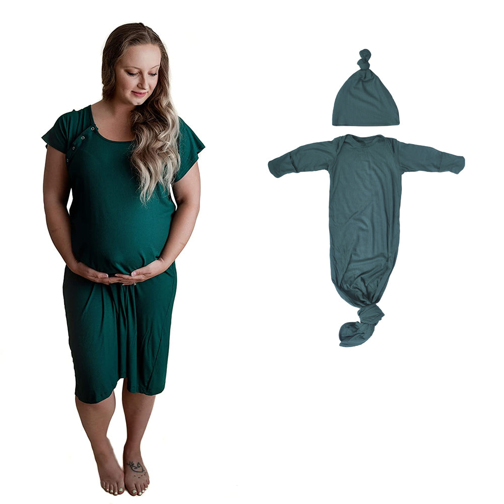Mommy & Me - Ribbed Forest Green