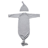 Gray Knotted Baby Gown