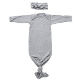 Gray Knotted Baby Gown