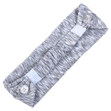 Comfortable headbands with button enclosure make mask-wearing easy for nurses on long shifts.