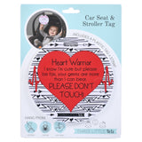 Heart Warrior sign to go on car seat or stroller that tells others to not touch your little heart warrior