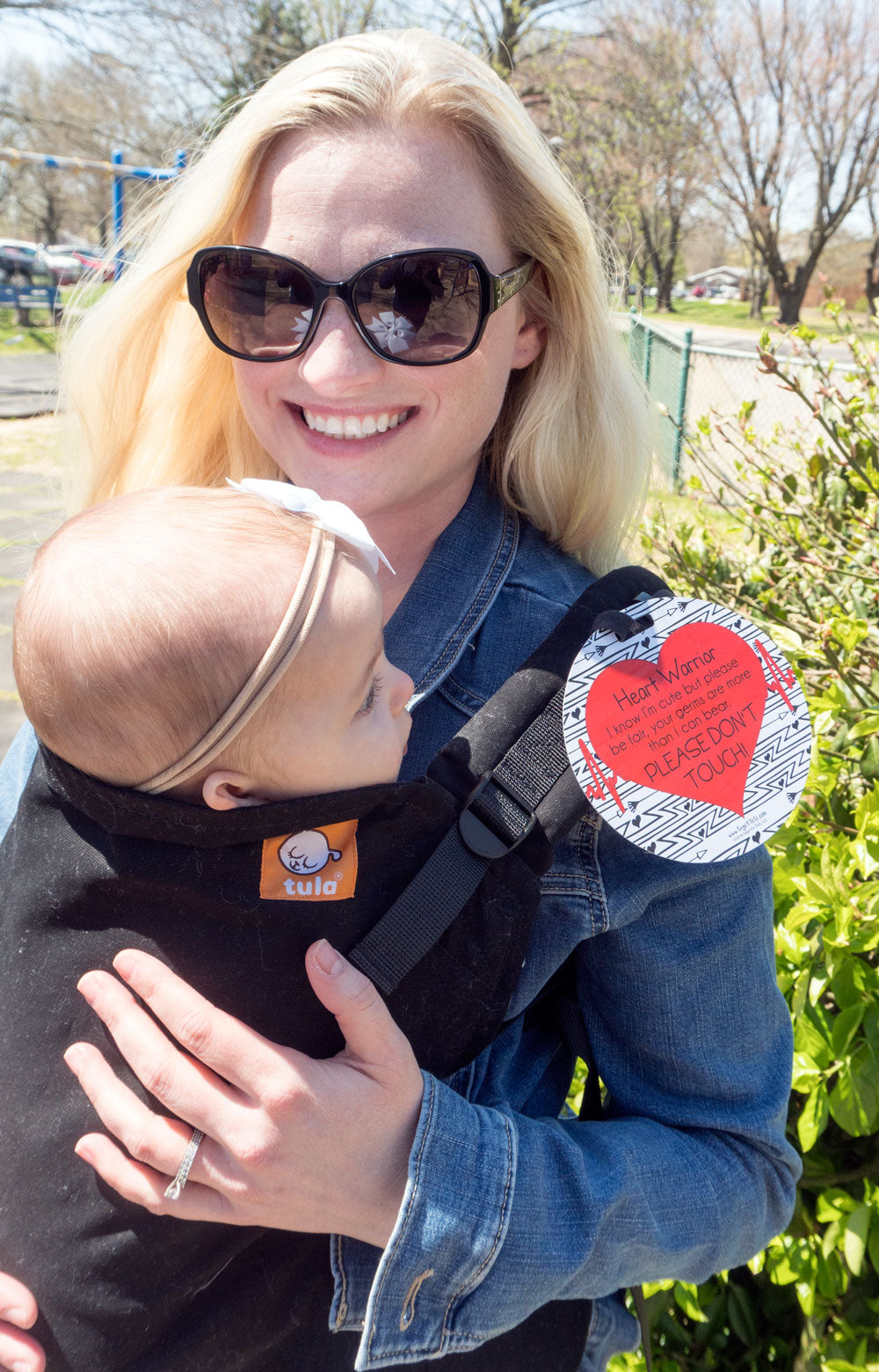 CHD Heart Warrior baby carrier No Touching Tag