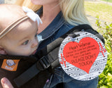 CHD Heart Warrior baby carrier No Touching Tag