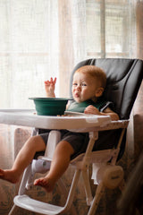 Travel-friendly silicone bowls with double grips, making snack time and cleanup a breeze for moms.