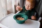 Silicone bowls designed for busy moms, collapsible for easy travel, and perfect for mess-free mealtime.