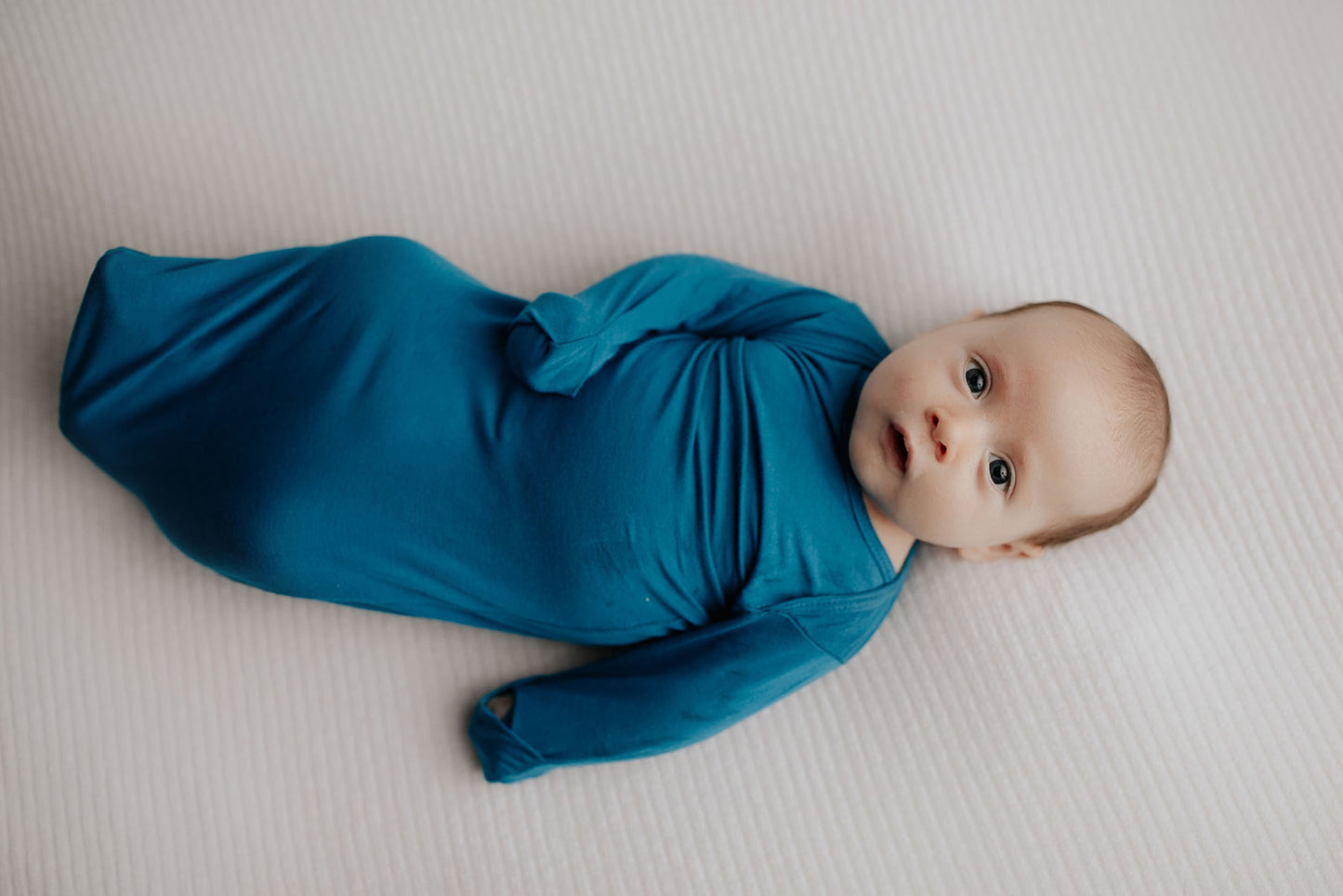 Handpicked fabric blend ensures soft, stretchy baby gowns that simplify night-time changes and dressing.