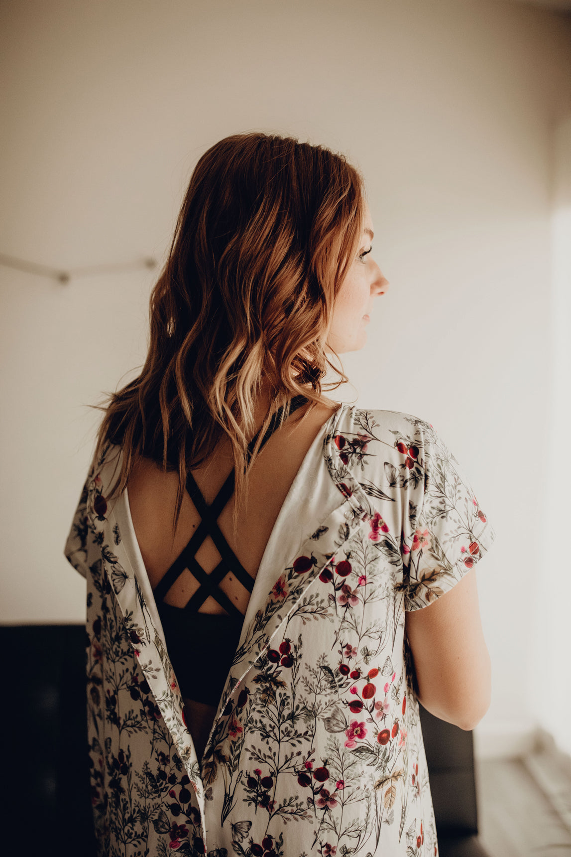 Floral Mommy Labor and Delivery Nursing Hospital Gown