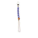 Three Little Tots Lavender Silicone Beaded Pacifier Clip