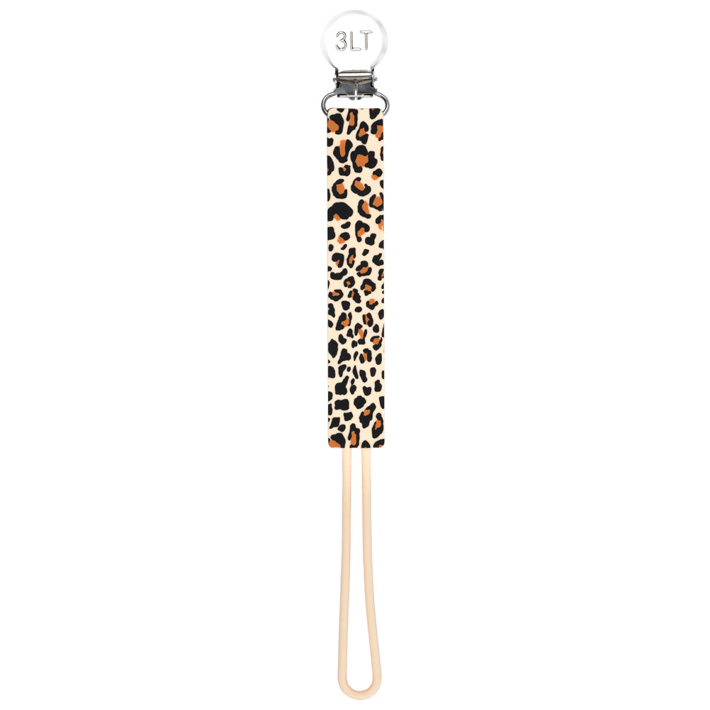 Leopard Silicone Pacifier Clip
