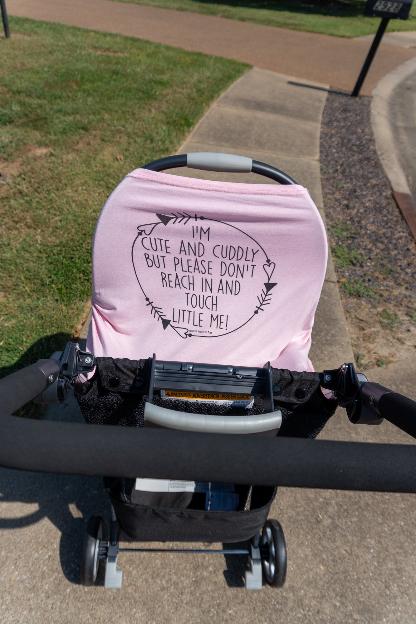 Pink Car Seat 5 in 1  Cover  – I'm Cute & Cuddly But Please Don't Touch Little Me